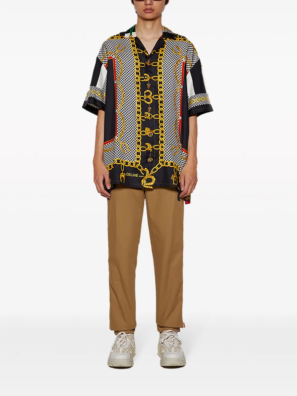 J. Logan Home Searle Mix-print Silk Shirt In Multi