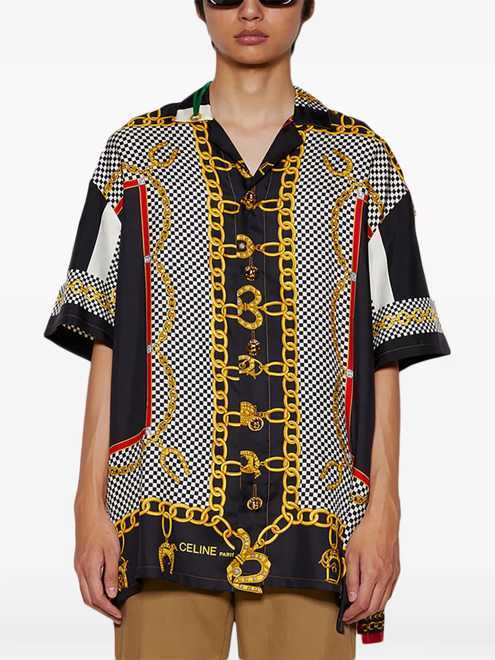 J. Logan Home Searle Mix-print Silk Shirt In Multi