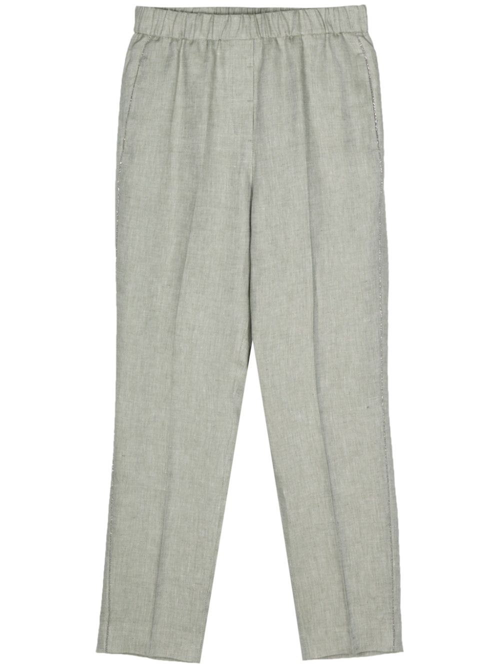 Peserico chambray wide-leg trousers - Green