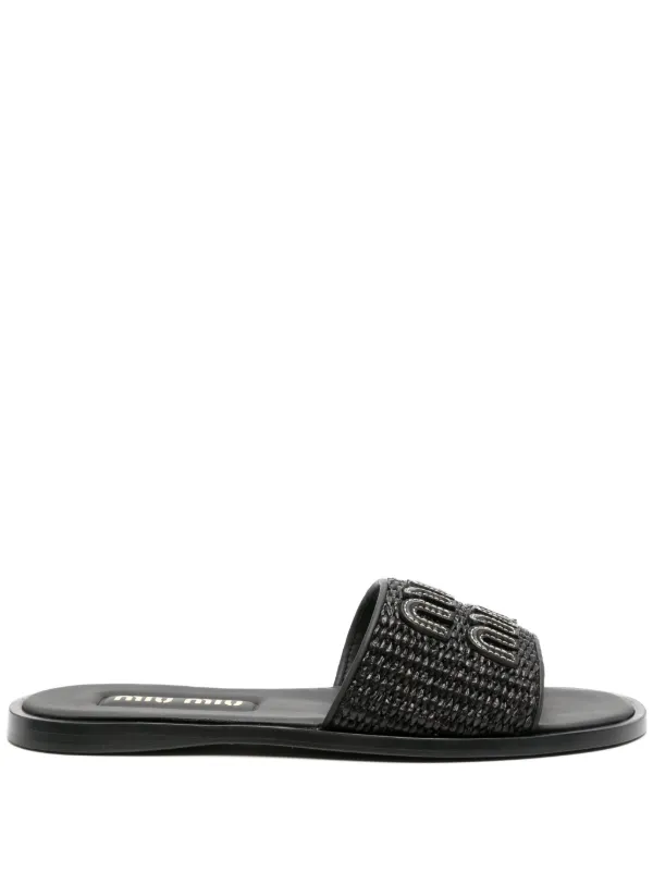 Ciabatte miu miu best sale