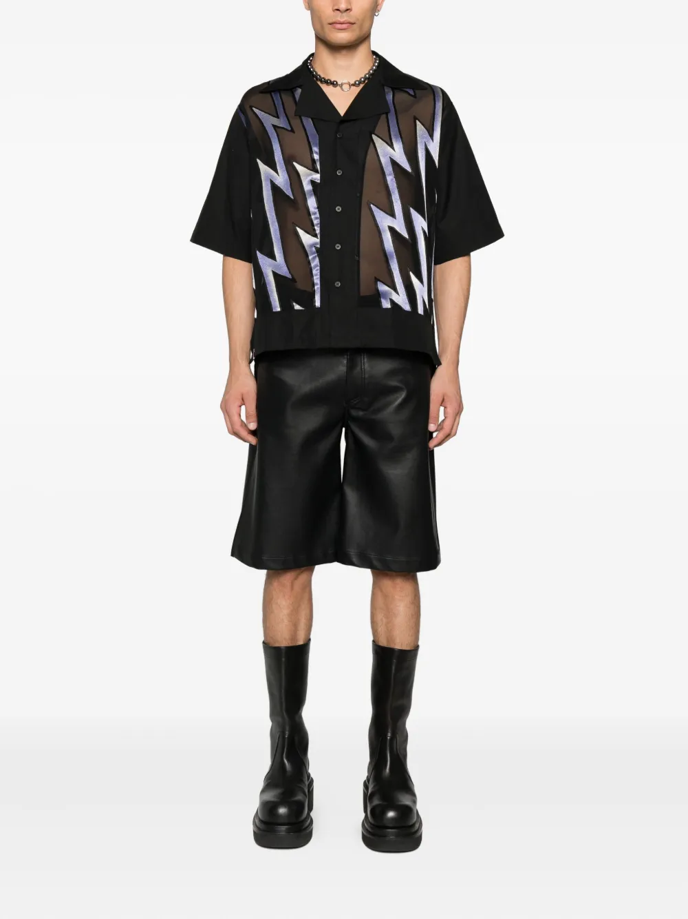 Charles Jeffrey Loverboy lightning-print shirt | Women | Image 2