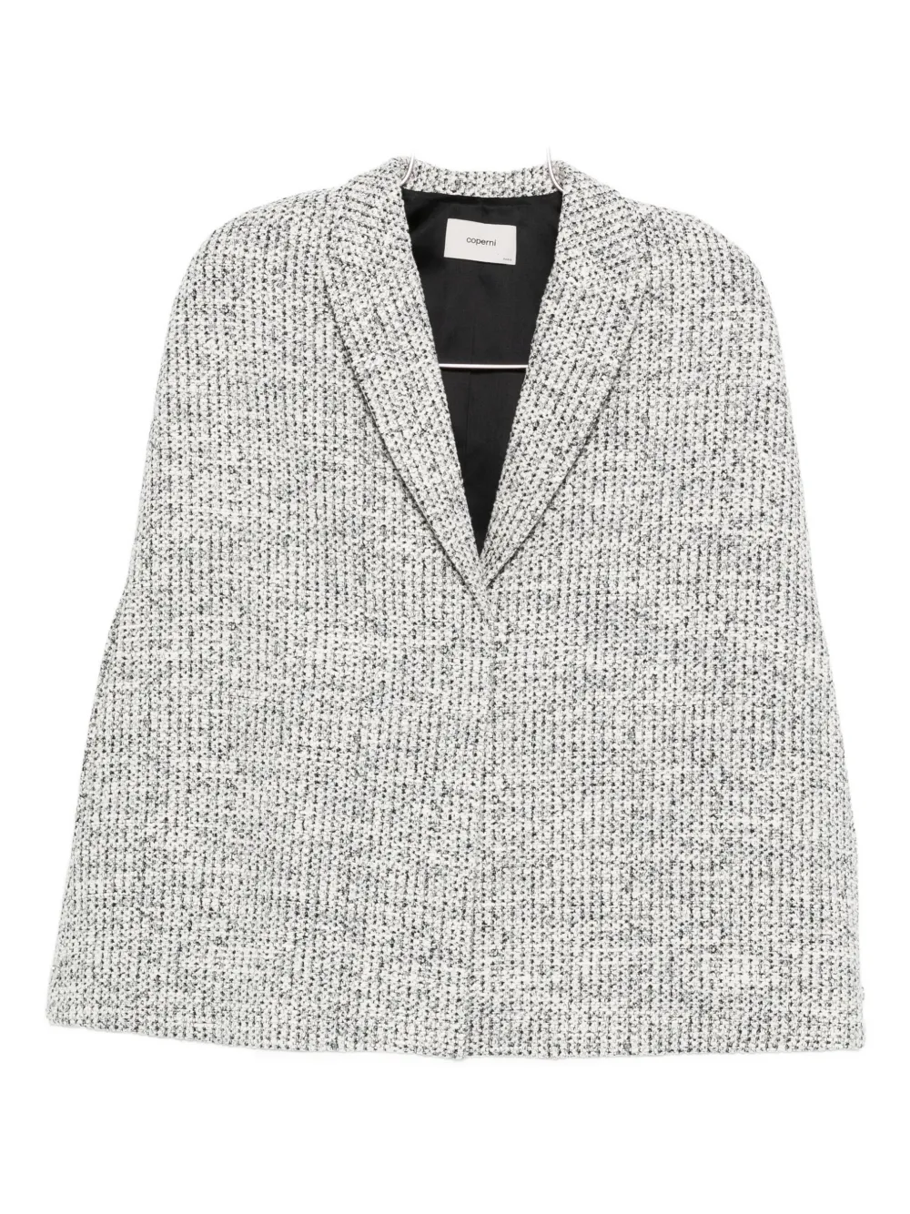 Coperni Tweed Tailored Cape In Gray