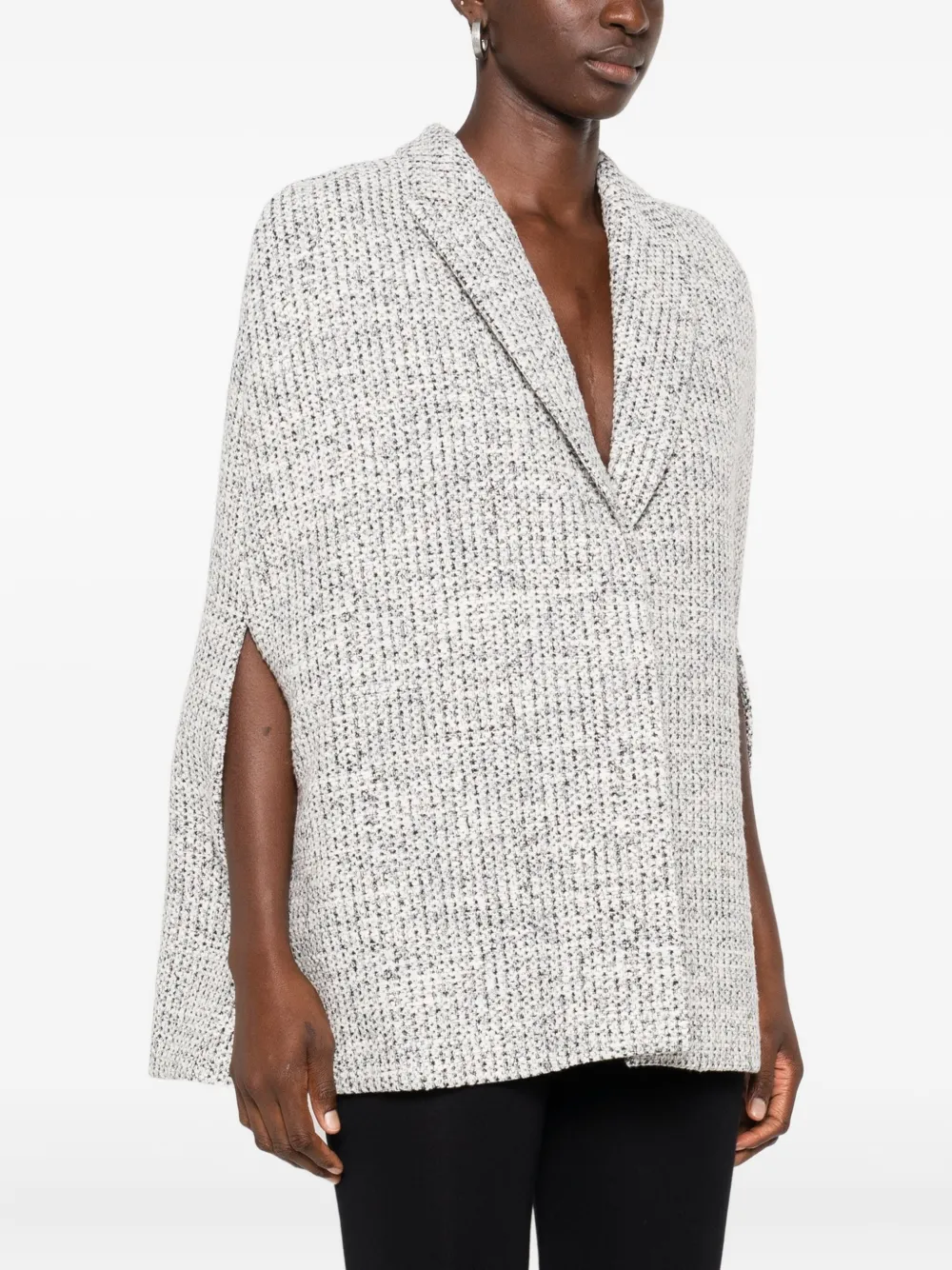 Coperni Tweed cape Zwart
