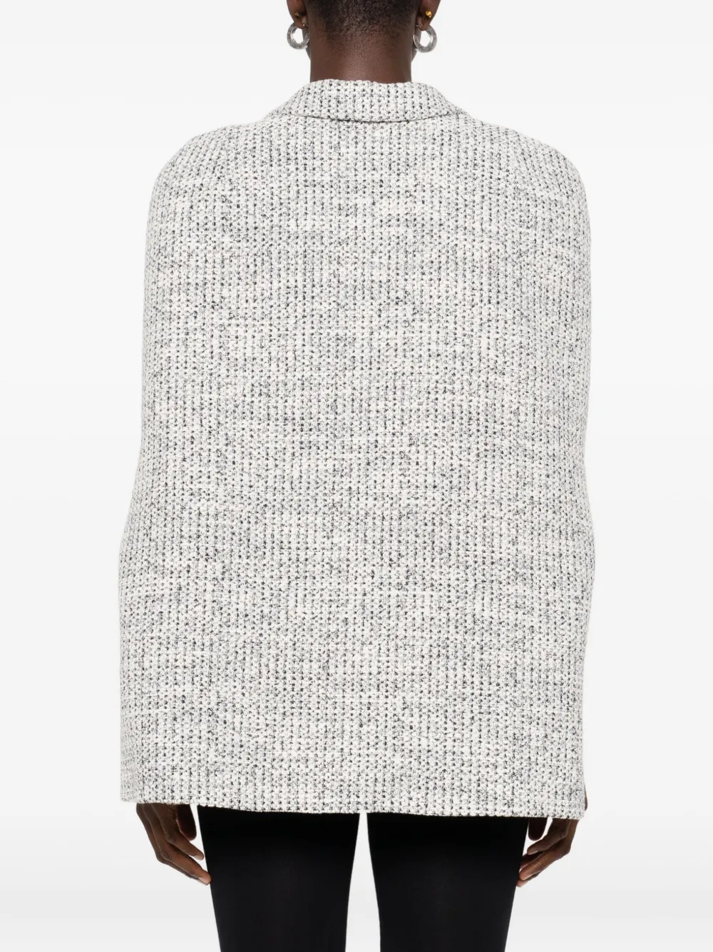 Coperni Tweed cape Zwart