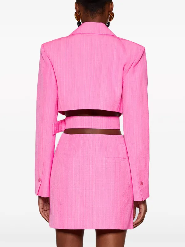 ワンピース JACQUEMUS 'La robe Bari' dress Fuchsia 24E241DR0161031 La Robe Bari cutout linen minidress in pink - Jacquemus