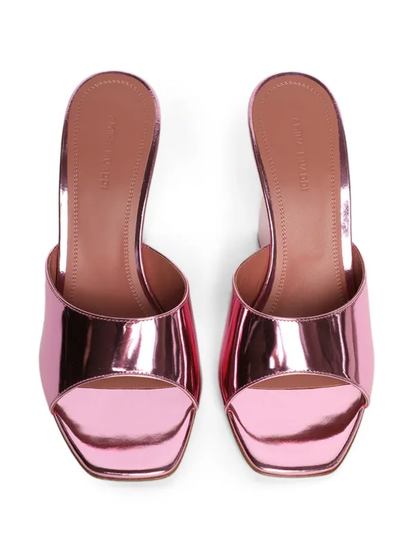 【関税込み】Amina Muaddi ピンク Lupita ヒールサンダル Amina Muaddi | Lupita pink pvc mule sandals | Savannahs