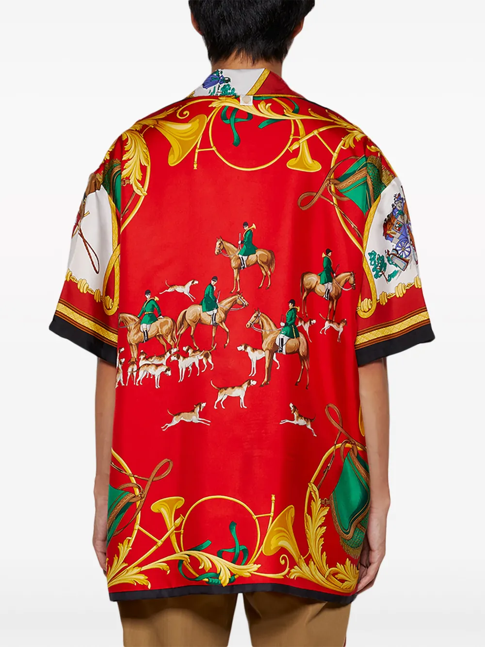 J. Logan Home Somervile Silk Short-sleeved Shirt In Red