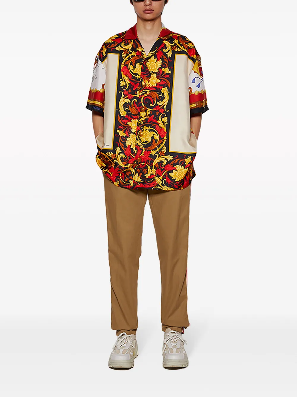 J. Logan Home Somervile zijden overhemd met korte mouwen - Rood