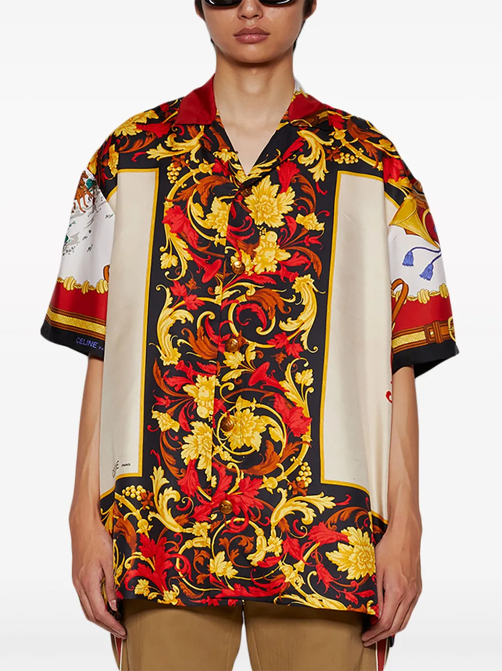 J. Logan Home Somervile Silk Short-sleeved Shirt In Red