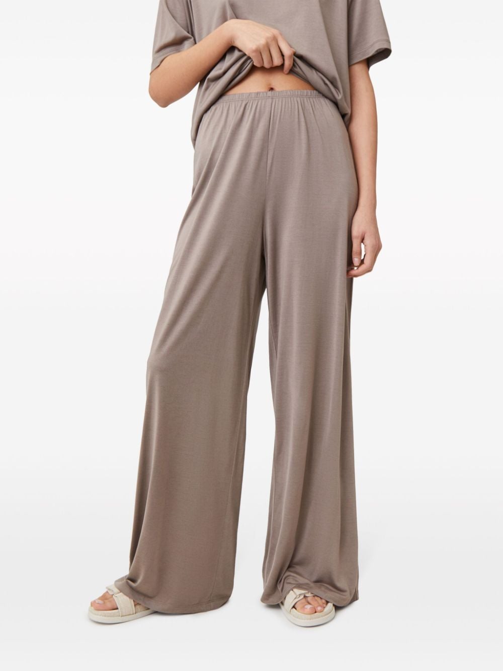 Shop 12 Storeez Silk-jersey Pyjama Trousers In Grey