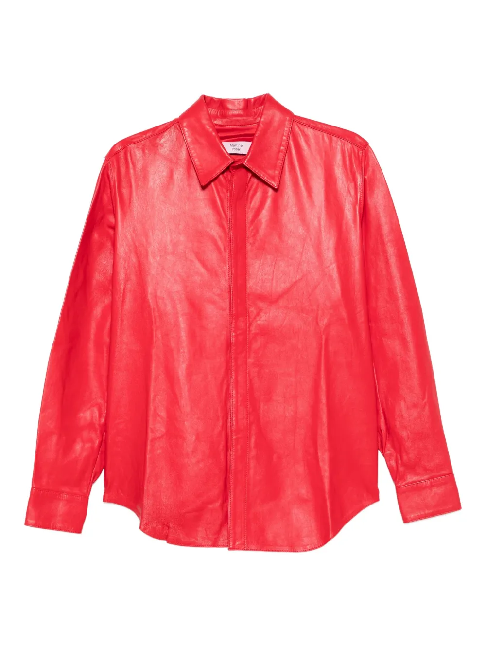 Martine Rose nappa leather shirt Rood