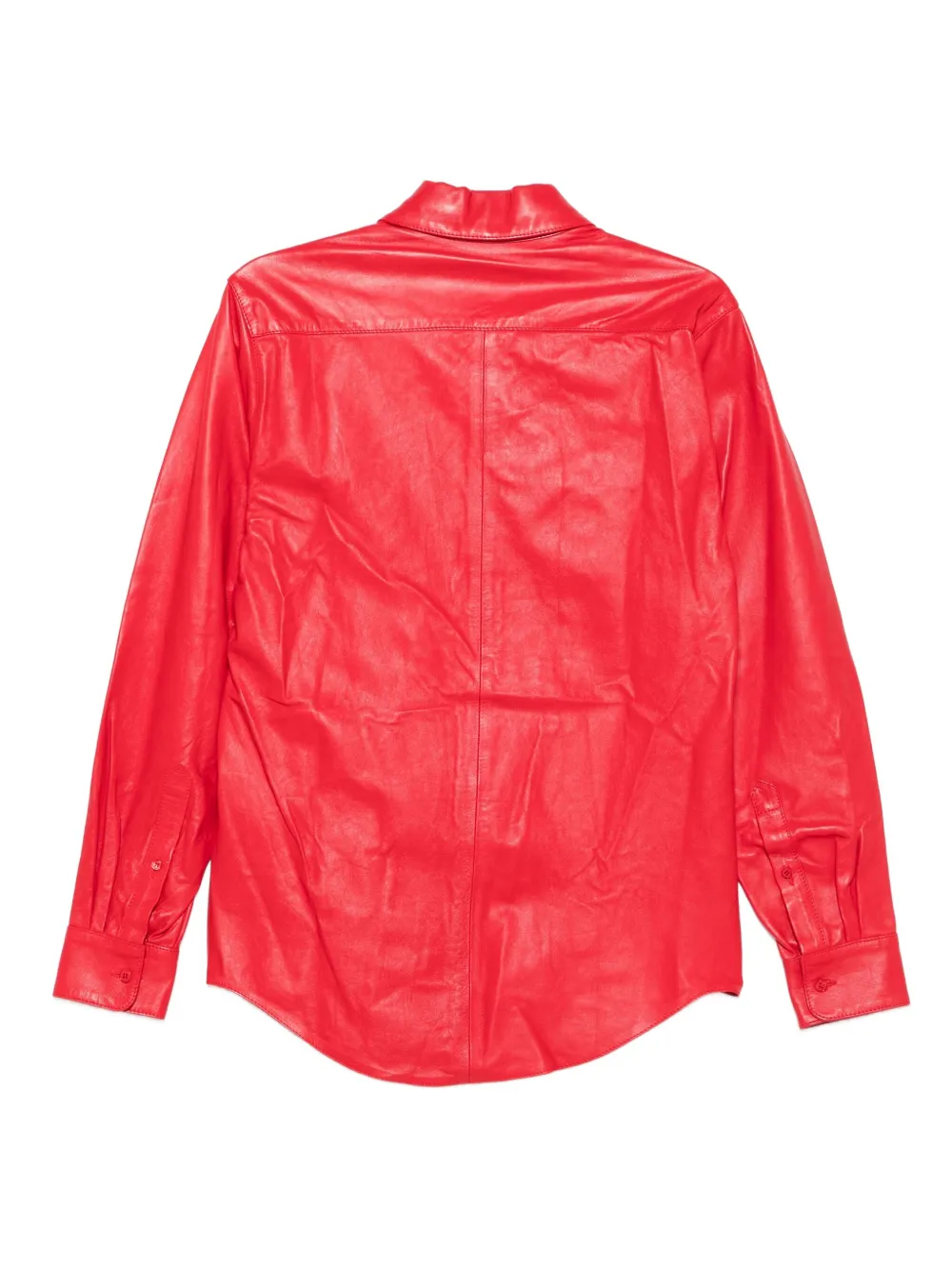 Martine Rose nappa leather shirt Rood