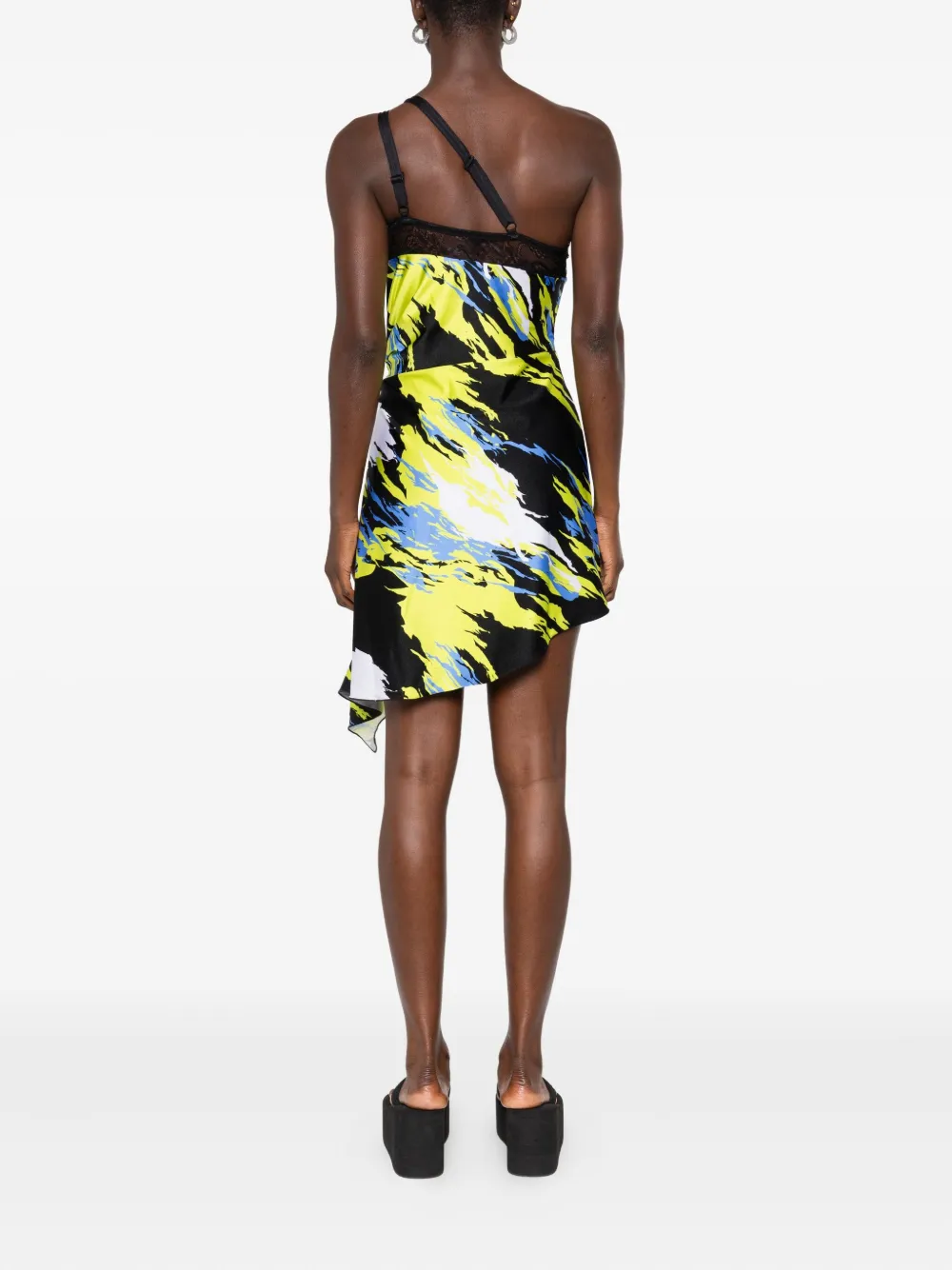 Coperni Asymmetrische midi-jurk Zwart