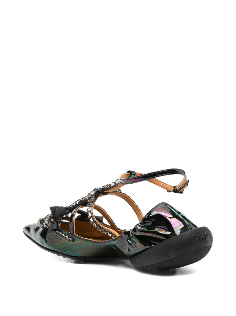 13 09 SR Tootsy crystal-embellished pointed-toe ballet flats Blue