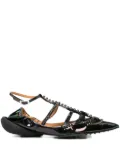 13 09 SR Tootsy crystal-embellished pointed-toe ballet flats - Blue