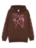 Perks And Mini x Pig Baby graphic-print hoodie - Brown