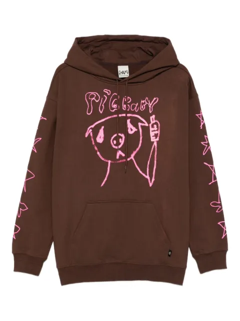 Perks And Mini x Pig Baby graphic-print hoodie