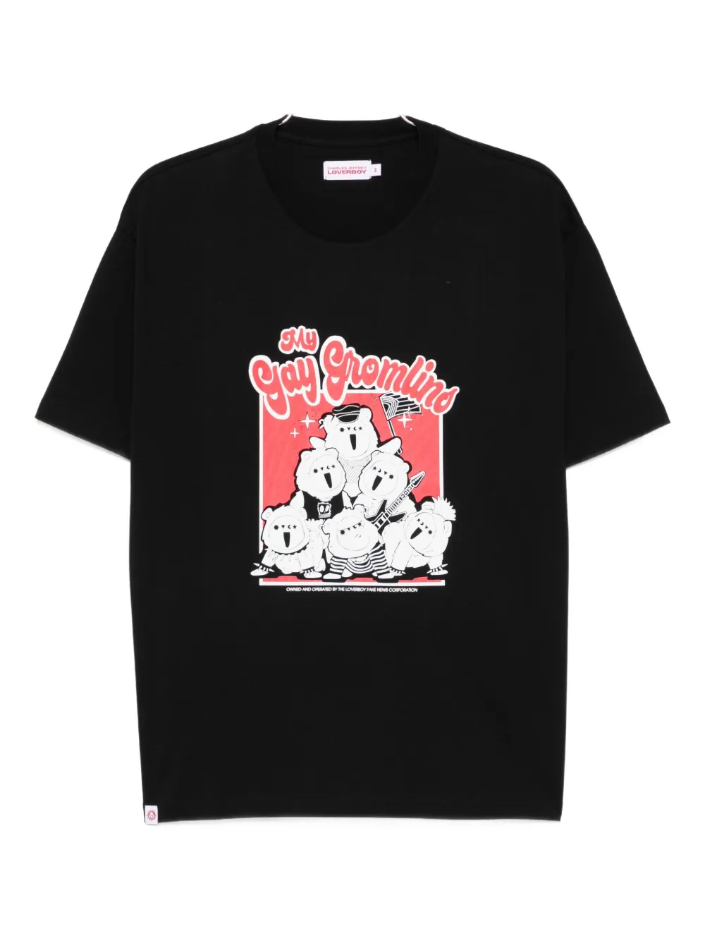 Charles Jeffrey Loverboy Graphic-bear-print T-shirt In Black