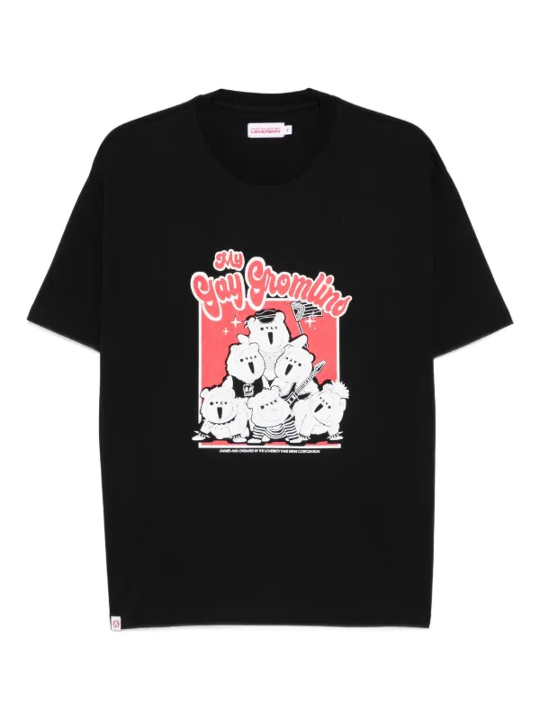 Charles Jeffrey Loverboy パッチtシャツ Charles Jeffrey Loverboy グラフィック Tシャツ | ブラック