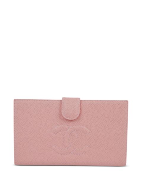 Cheap HOT SALE CHANEL 2005 CC Long bi-fold leather wallet Women