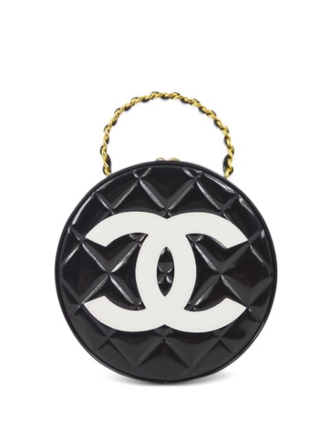 HOT SALE CHANEL 1994 CC round vanity handbag Women