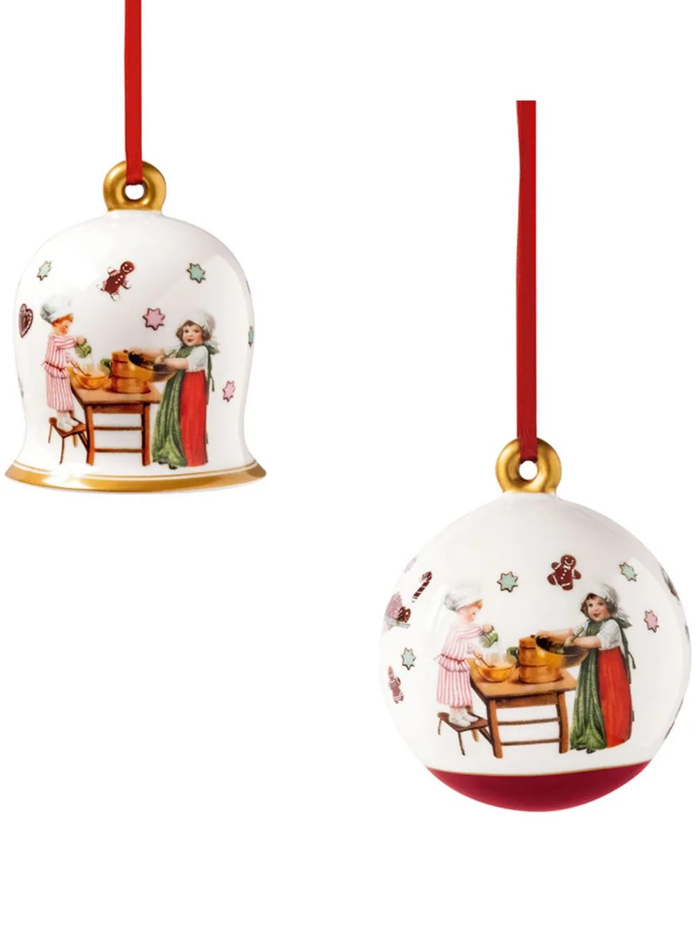 Villeroy & Boch Annual Christmas Edition ornaments (set of two) - White