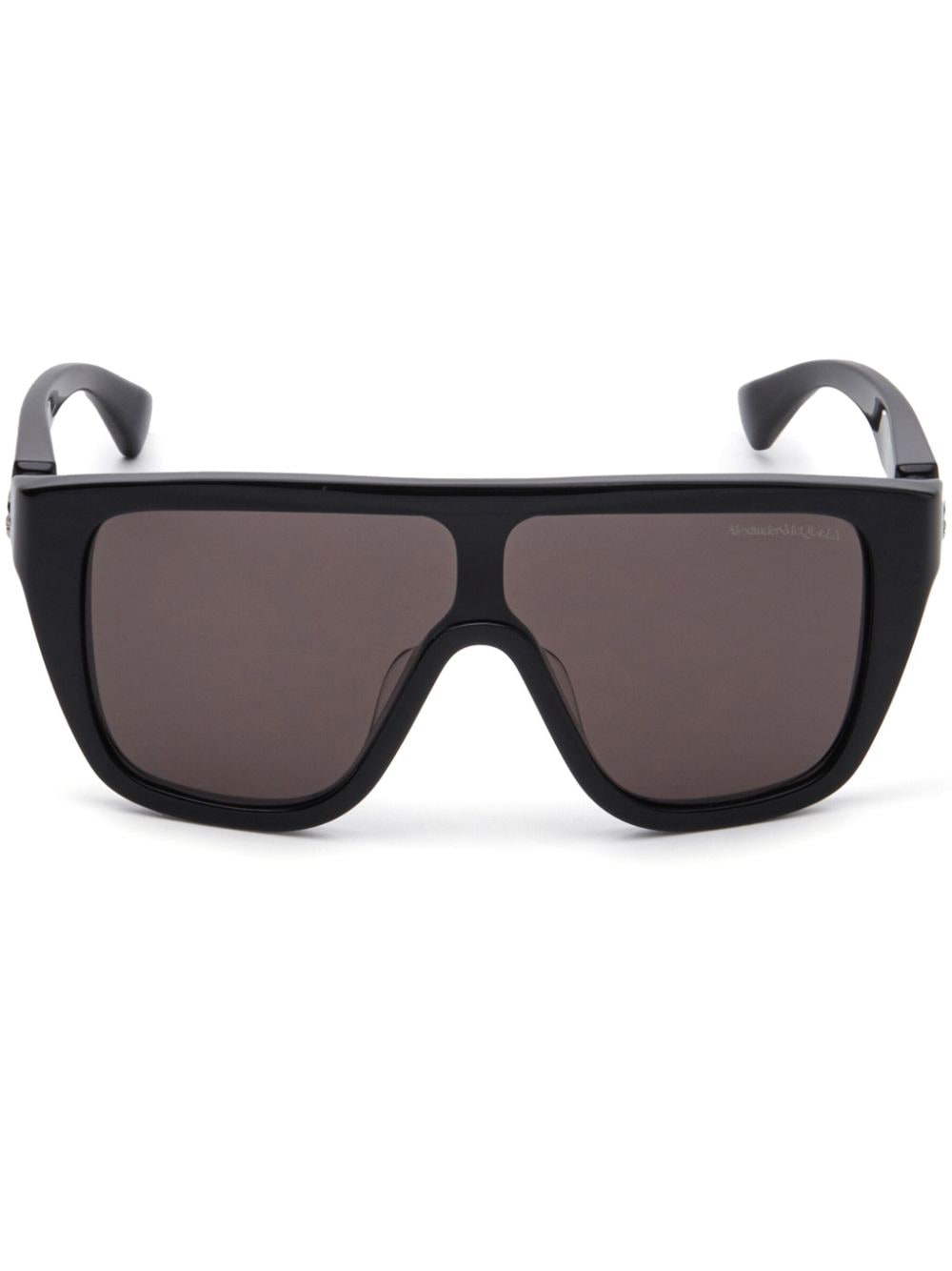 Shop Alexander Mcqueen Floating Skull Mask Square-frame Sunglasses In Black