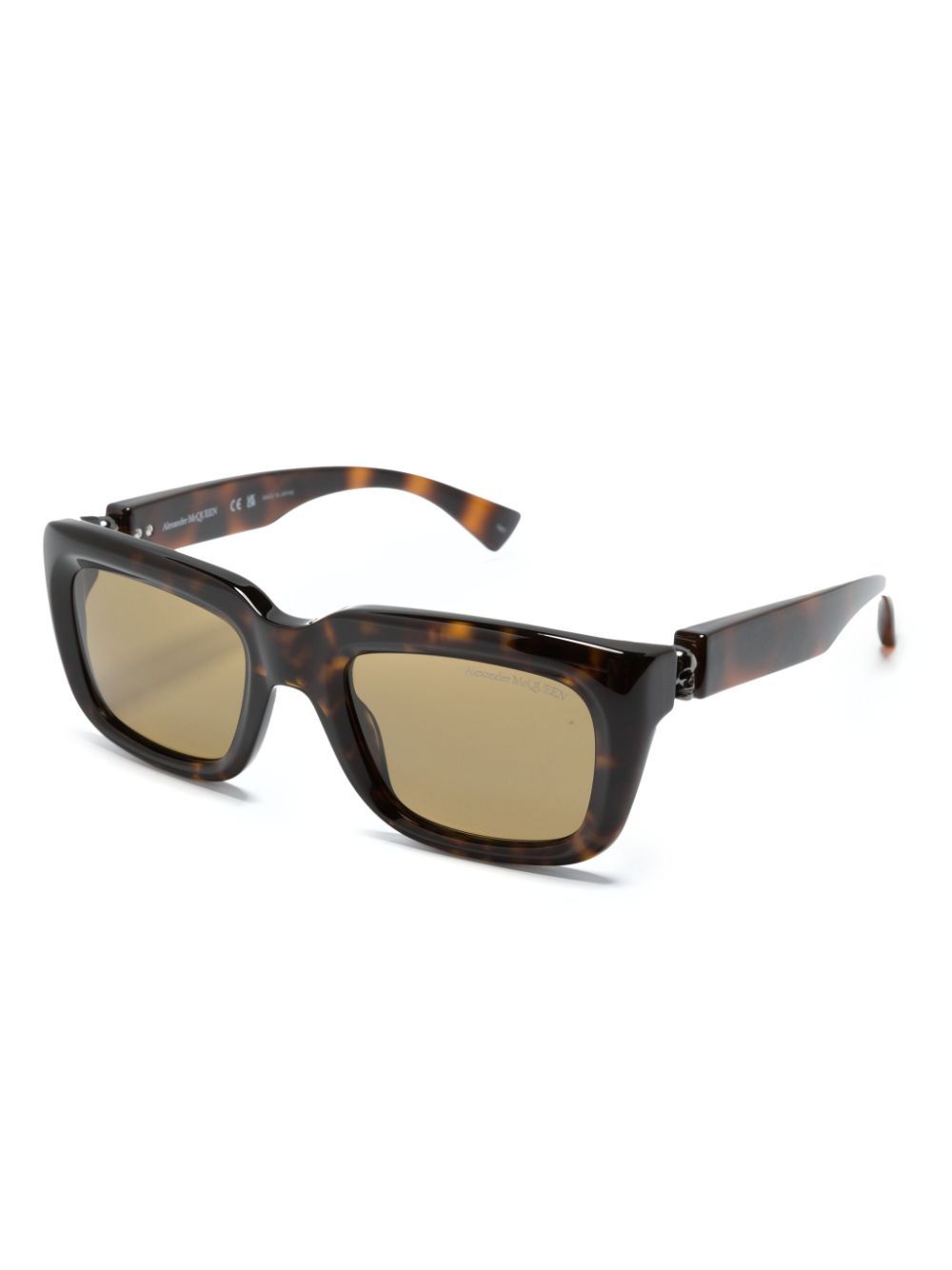 Alexander McQueen tortoiseshell-effect square-frame sunglasses Men