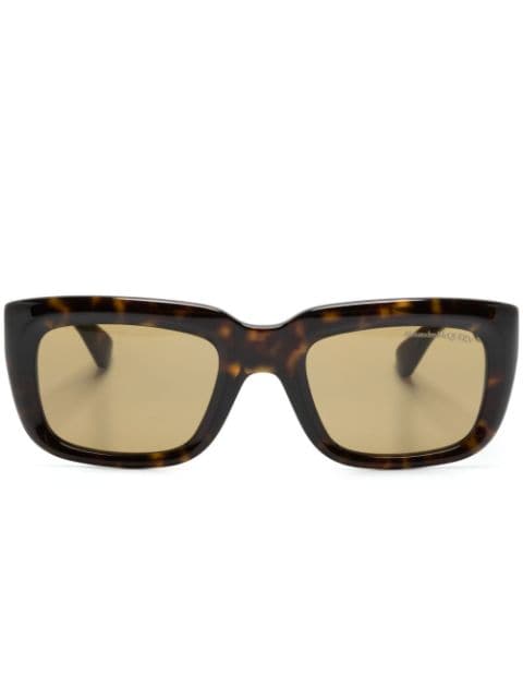 Alexander McQueen lentes de sol con armazón cuadrada estilo carey