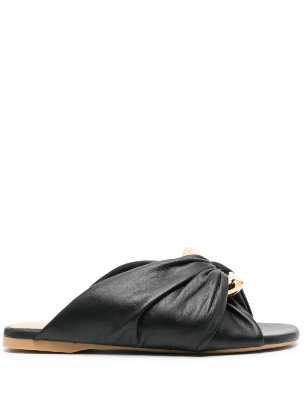 JW Anderson コーナー レザーサンダル | ブラック | FARFETCH JP
