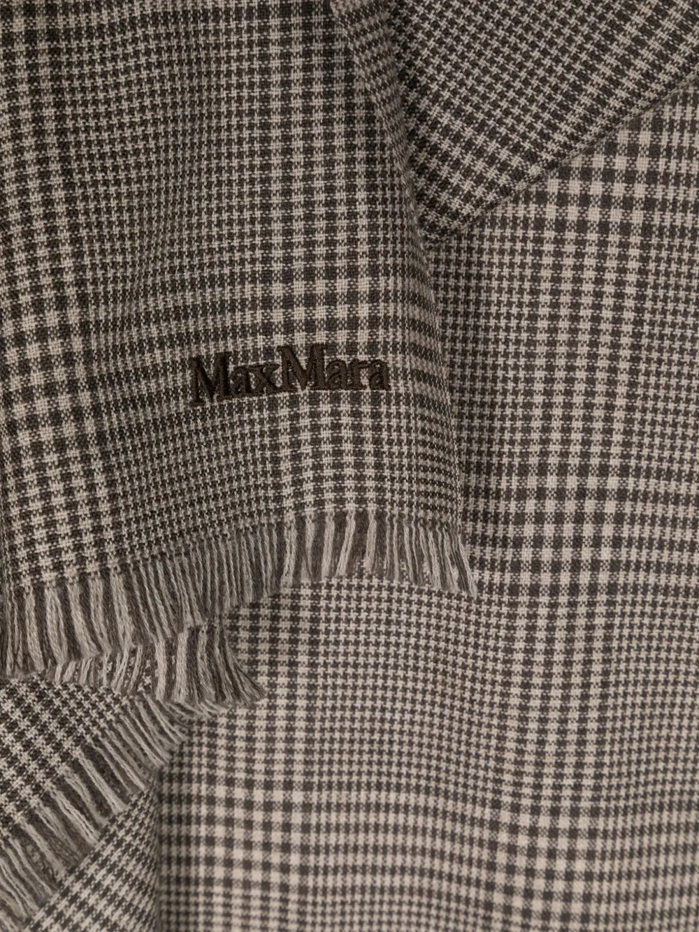  Max Mara Prince-of-wales-check Wool Scarf - Brown 