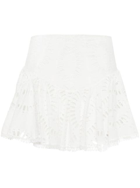 Charo Ruiz Ibiza Favik broderie-anglaise mini skirt