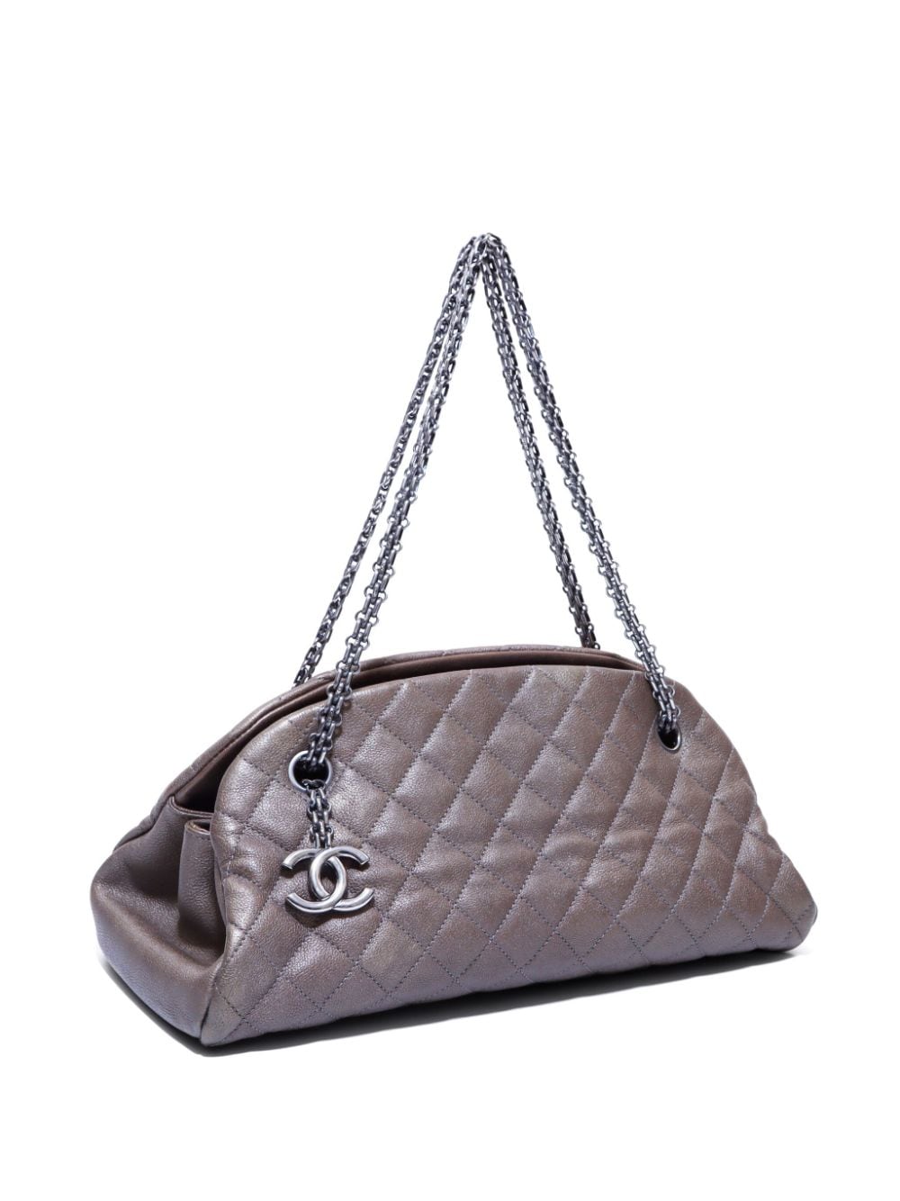 Pre-owned Chanel 2010-2011 Diamond-quilted Shoulder Bag In Brown