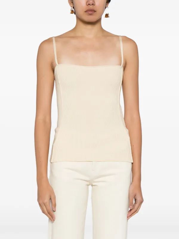 Jacquemus Le Haut Sierra Ribbed Tank Top | Neutrals | FARFETCH