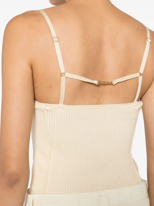 Jacquemus Le Haut Sierra Ribbed Tank Top | Neutrals | FARFETCH