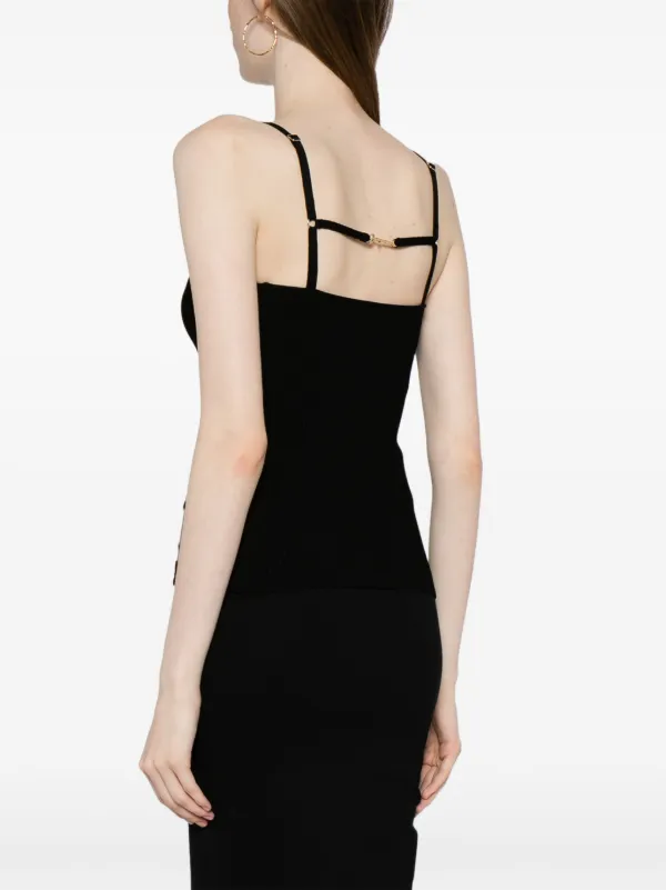 新品 JACQUEMUS ジャックムス ニット キャミソール ブラック 36 Jacquemus La Maille V-neck Tank Top | Black | FARFETCH