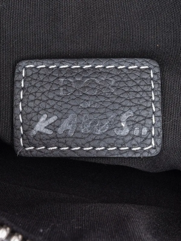 Dior x kaws 2024 pouch saddle in black