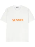 Sunnei embroidered-logo organic-cotton T-shirt - White