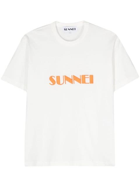 Sunnei embroidered-logo organic-cotton T-shirt