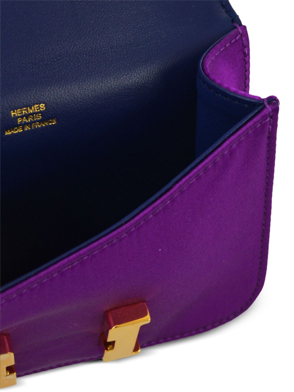 Pre-owned Hermes 2010  Constance Shoulder Bag In Purple