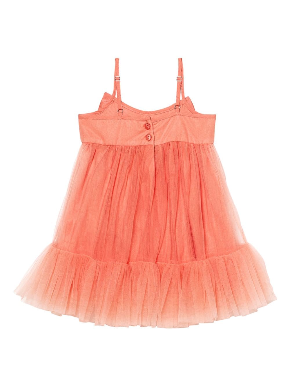 Shop Tutu Du Monde Bébé Simply Pink Bow-embellished Tulle Dress In Orange