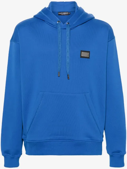 Dolce & Gabbana logo-plaque cotton hoodie