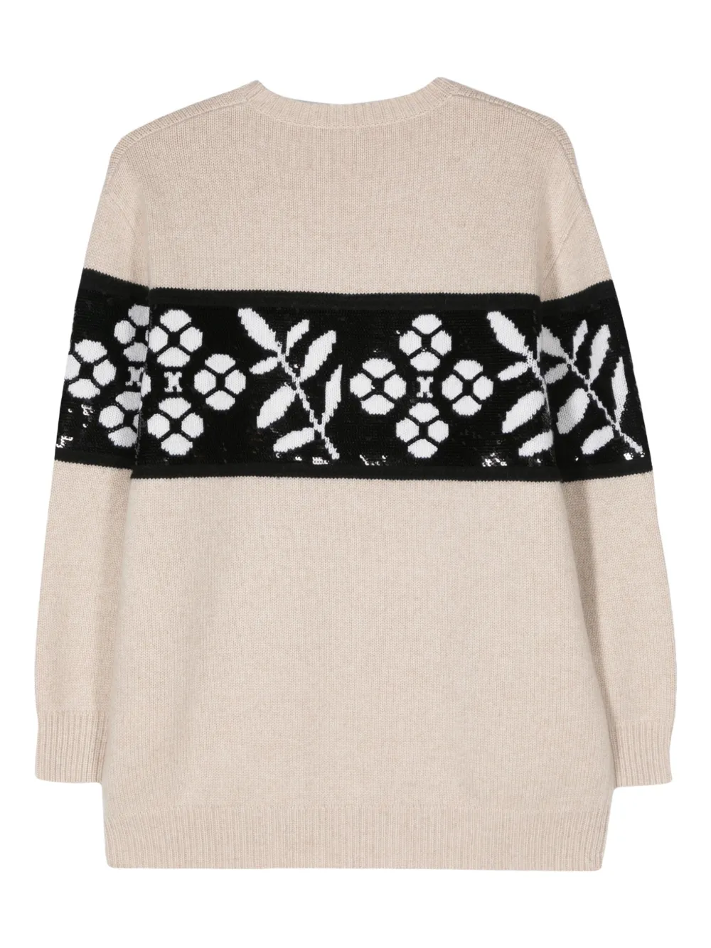 Max Mara Trui met jacquard Beige