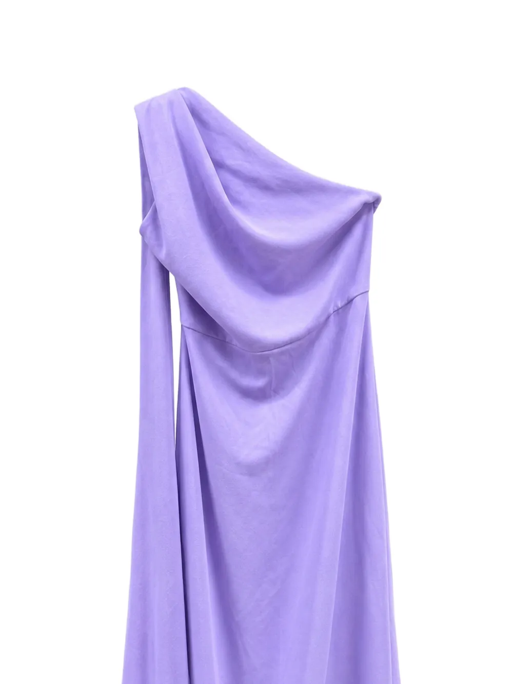 Solace London Demi asymmetrische gedrapeerde maxi-jurk Paars