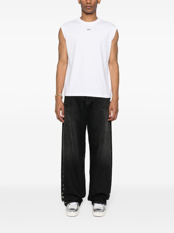 Off-White logo-print Cotton Tank Top - Farfetch