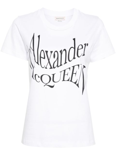 Alexander McQueen logo-print cotton T-shirt Women