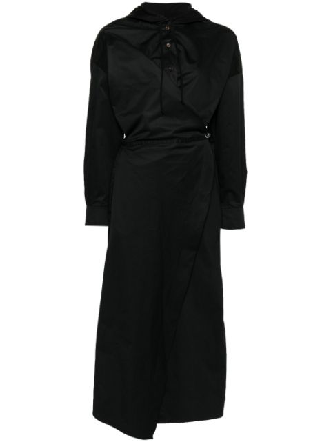 Diesel long-sleeved hooded wrap dress Women