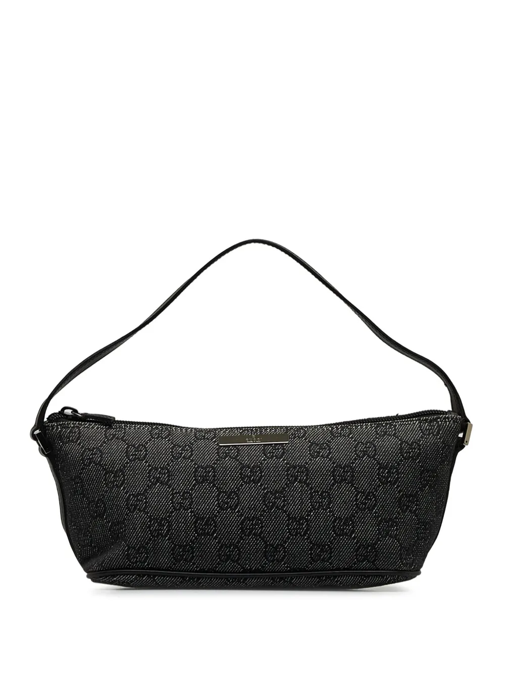 Click to view more detailed imagery on our partner's website Pre-owned Gucci 2000-2015 Gg Canvas Boat Shoulder Bag In Grey