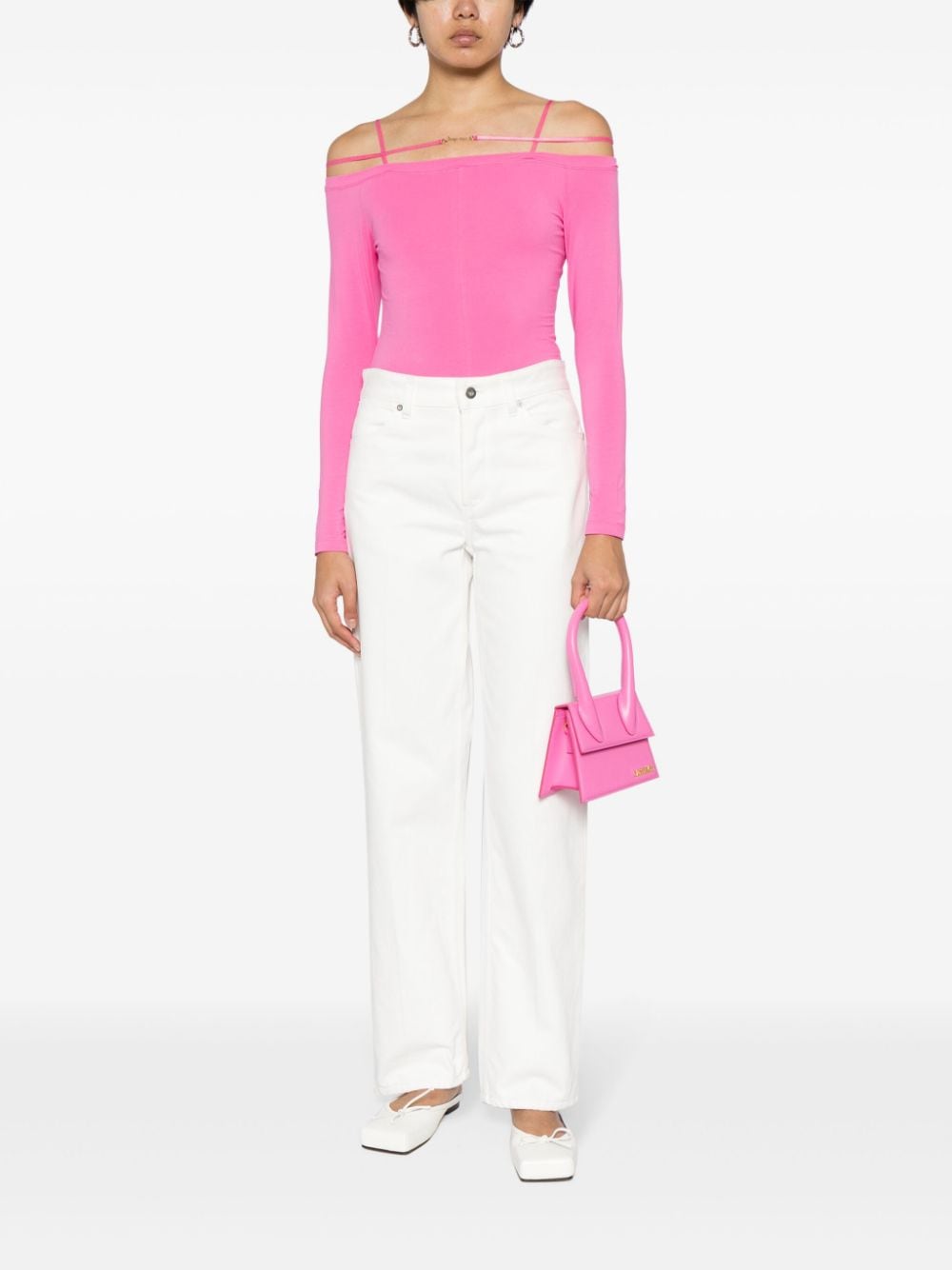 Shop Jacquemus Le Sierra Long-sleeve Top In Pink