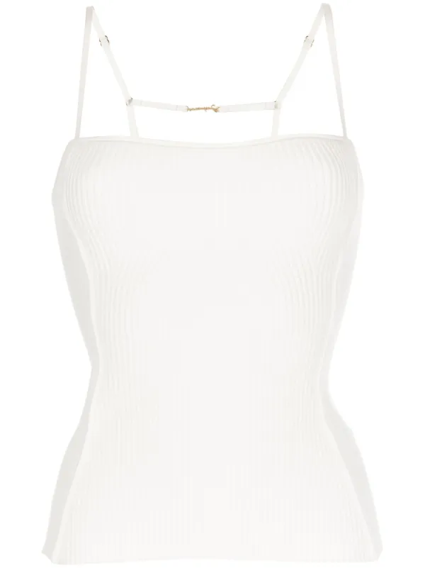 Jacquemus Sierra ribbed-knit Top White FARFETCH PH
